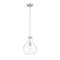 Z-Lite Bon Air Pendant, 1-Light, 10 In.W x 13.75 In.H, Brushed Nickel/Clear 496P10-BN - alternate 7